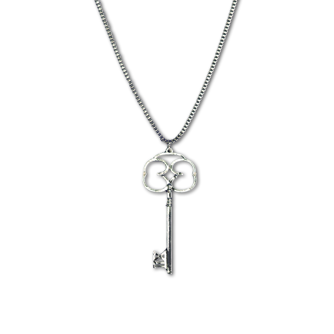 Collana Farfalla Oro 14K Donna Con Ciondolo Chiave E Zirconie - Gioiello Ipoallergenico Regalo Idea